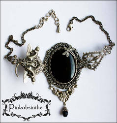 Keyhole dragonfly necklace II