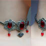 Bloody vampire bat necklace