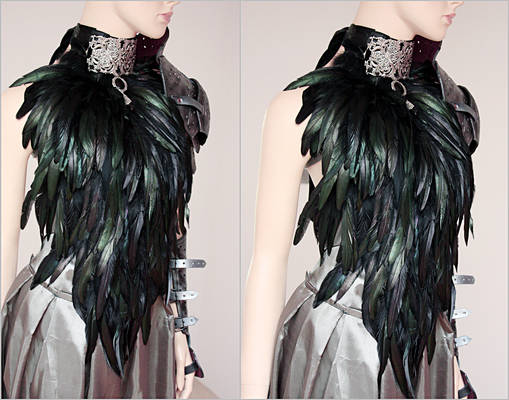 Feather dress and leather armor set I