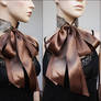 Antique gold and brown jabot