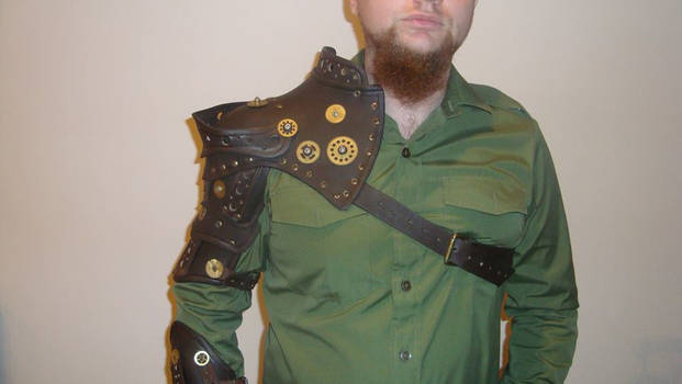 Steampunk real leather armor