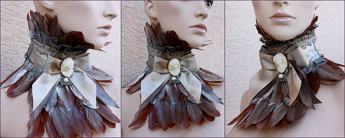 Feather jabot