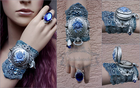 Russian winter cuff and ring set