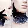 Hussar style feather collar