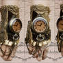 Steampunk locket watch cuff