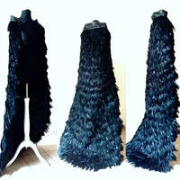 Feather cloak Solid black