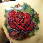 Best realistic rose, Liz Venom bombshell tattoo