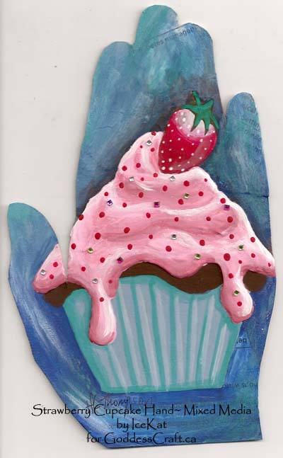 Strawberry-Chocolate Cupcake Hand