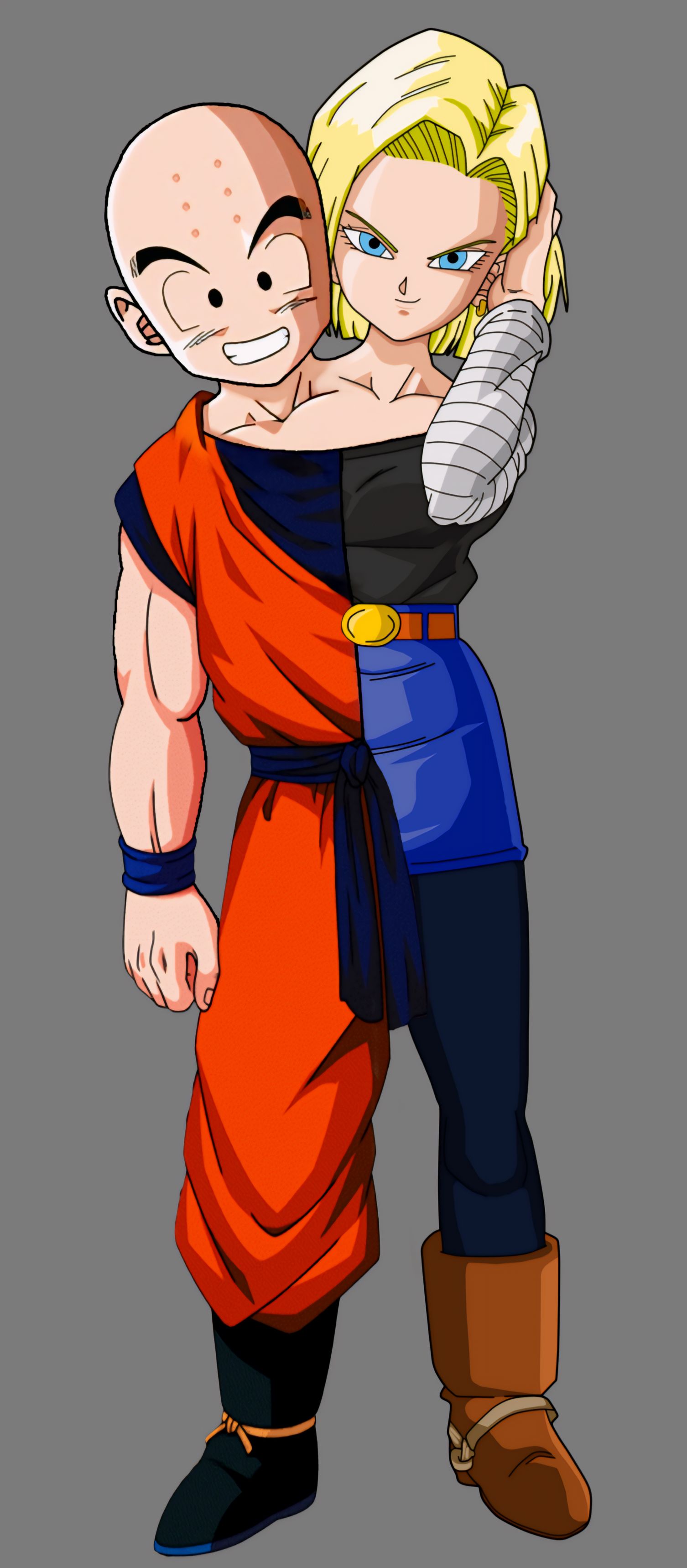 Android Krillin Krillin and Android 18's fusion 01 by Conjoined-RainMaker on DeviantArt