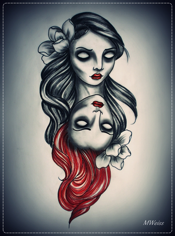 twins  tattoo flash