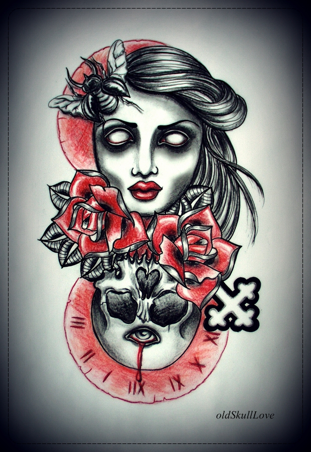 DYING TIME tattoo design