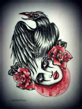 CROW tattoo design