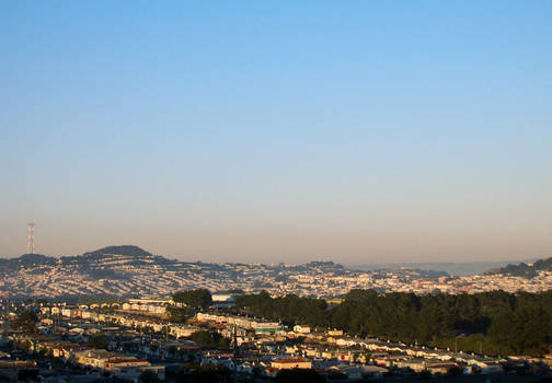 Highway view of Daily City