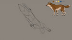 WIP wolf trot animation (bottom POV) by NataliVol4ica