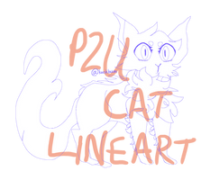 P2U Cheap Cat Lineart