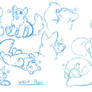 YCH - Fox Kits/Wolf Pups sketches