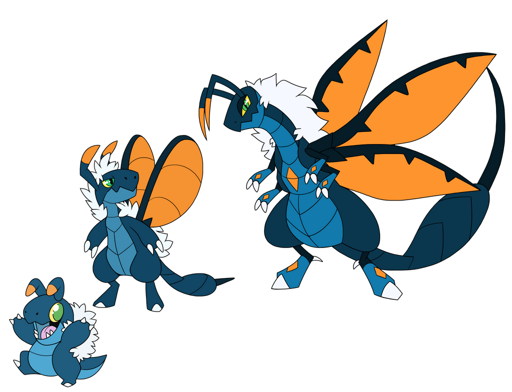 Dragon/Bug Fakemon Design by FeralGator on DeviantArt