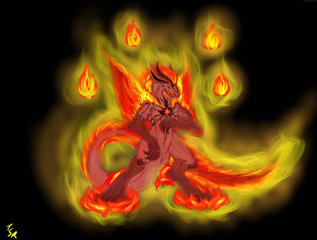 Fox Dragon Deviantart the flame fox dragon by Nogard-Art88 on DeviantArt