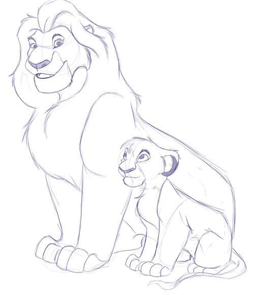 Musafa Simba Drawable Mufasa And Simba by Mosiakit on DeviantArt