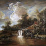 Dan Scurtu- Watermill after Meindert Hobbema