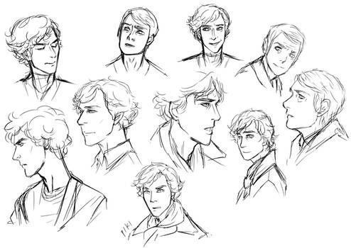 sherlock doodles