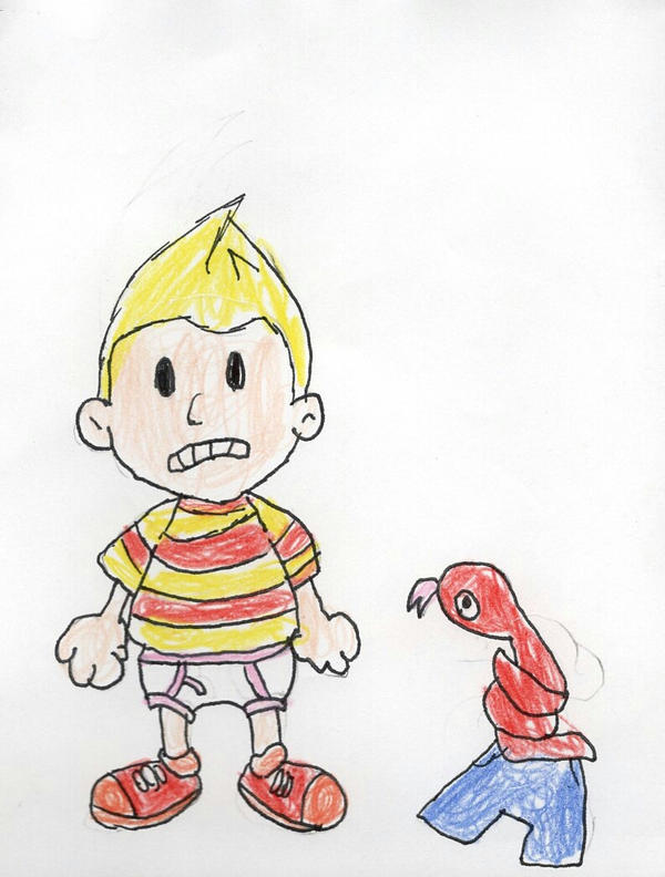 Mother 3 Lucas, Rope Snake, Briefs by ThePokemonTeller on DeviantArt