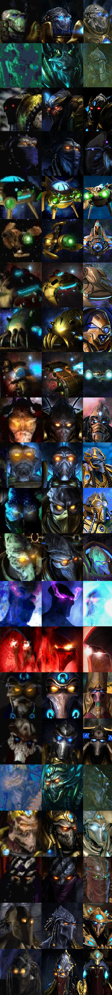 SC1 Protoss Portrait comparision by ZarxielZerg on DeviantArt