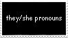 they/she pronouns stamp