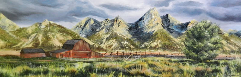 Rocky Mountain Barn Landscape
