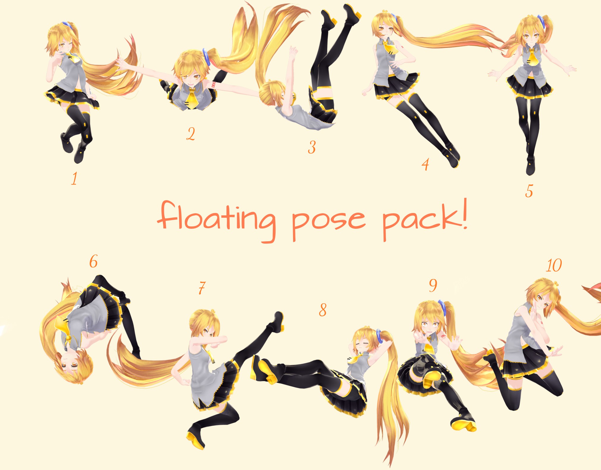 Floating Pose Pack by esizu on DeviantArt