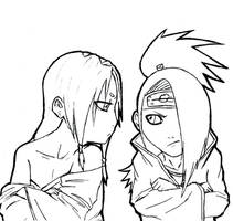 Deidara and Kimimaro- collab