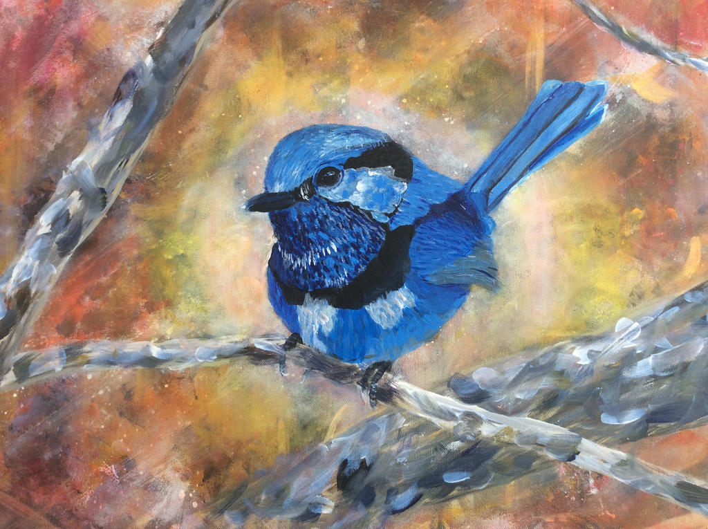 splendid fairy wren painting