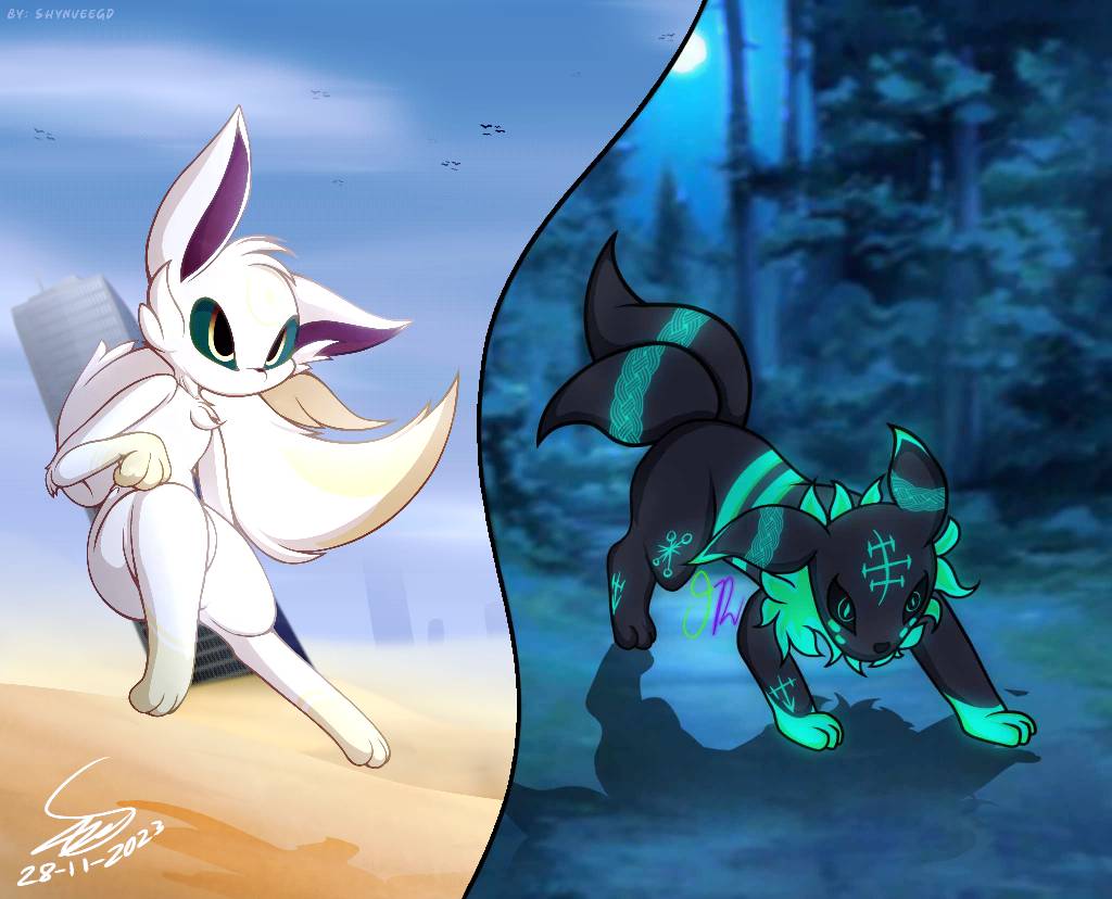 Hunneon Art Collab eeveelutions fanarts by ShynveeDraw on DeviantArt