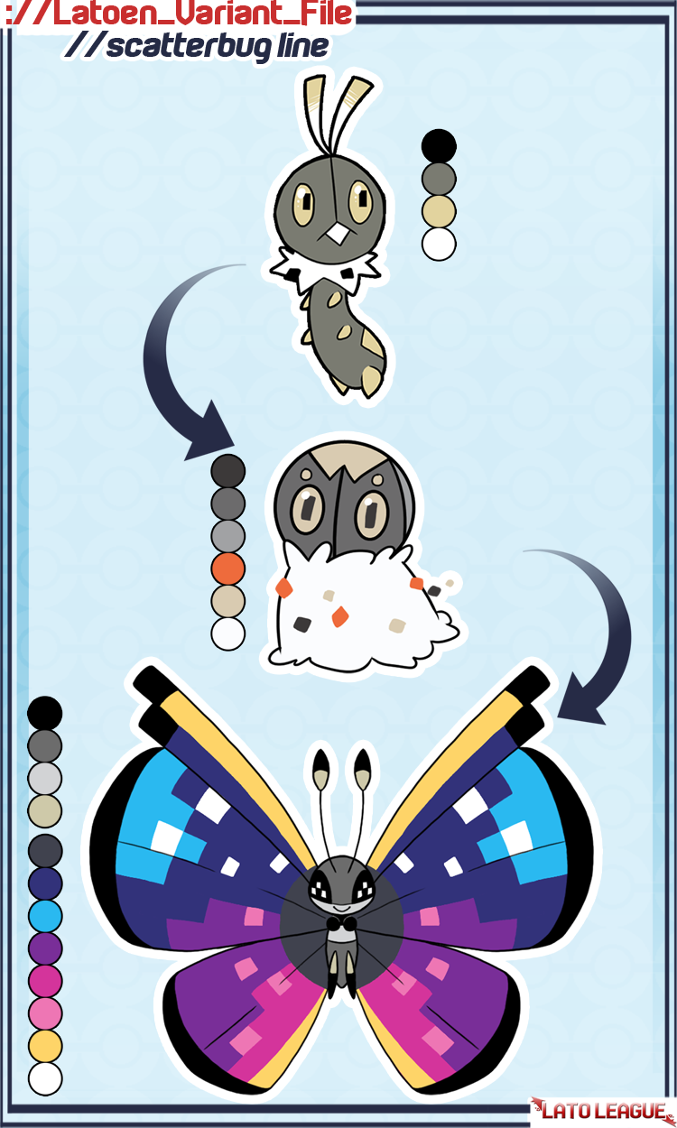 Latoen Variants: Scatterbug Line by dia-phantom on DeviantArt