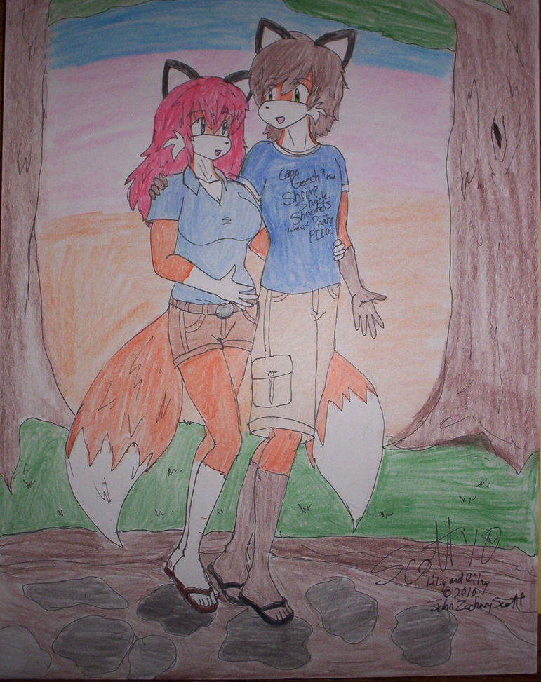 Lily and Riley's Sunset Walk