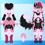 $25 Swirly pink and black canine adoptable