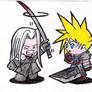 Cloud and Sephy chibi