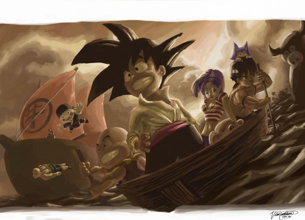 goku and co. at sea