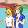 Applejack and Rainbow Dash Go for a Walk