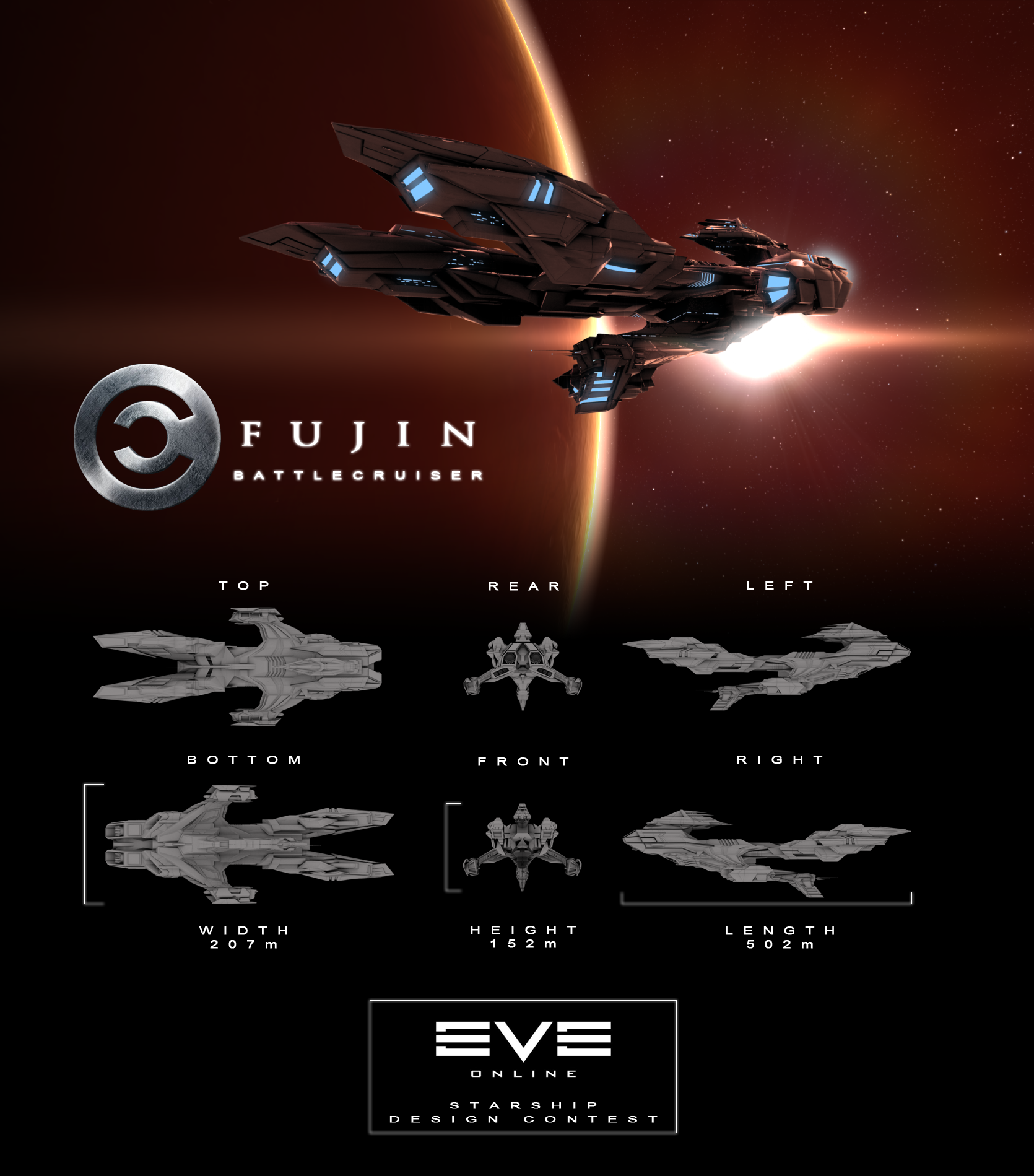 Fujin Caldari Battlecruiser