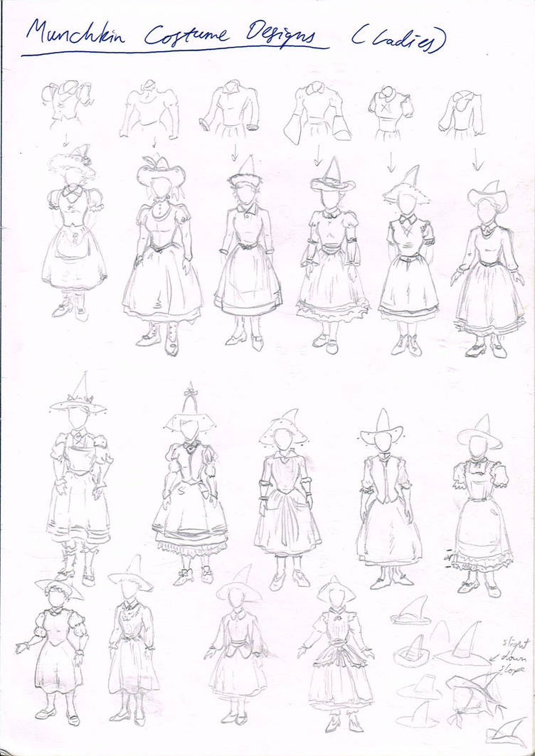Munchkin Women, hats and outfits by Hand-Sam-Art on DeviantArt