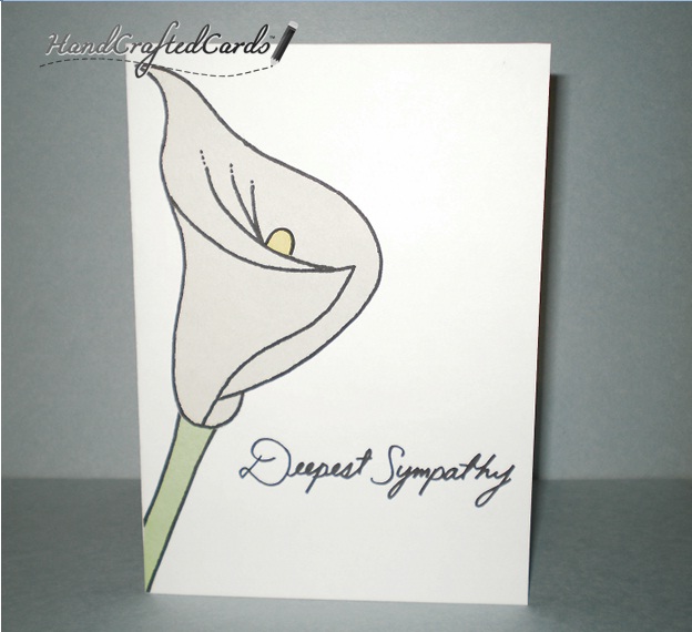 Calla Lily Sympathy Card