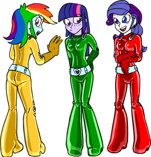 Equestria Girls in Spy Costumes