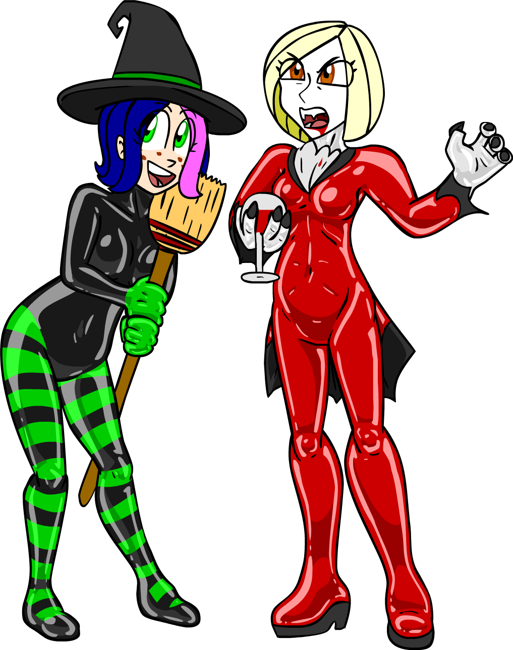 Verdant and Crimson Halloween Costumes