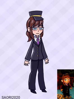 Hat Kid in Conductor's clothes