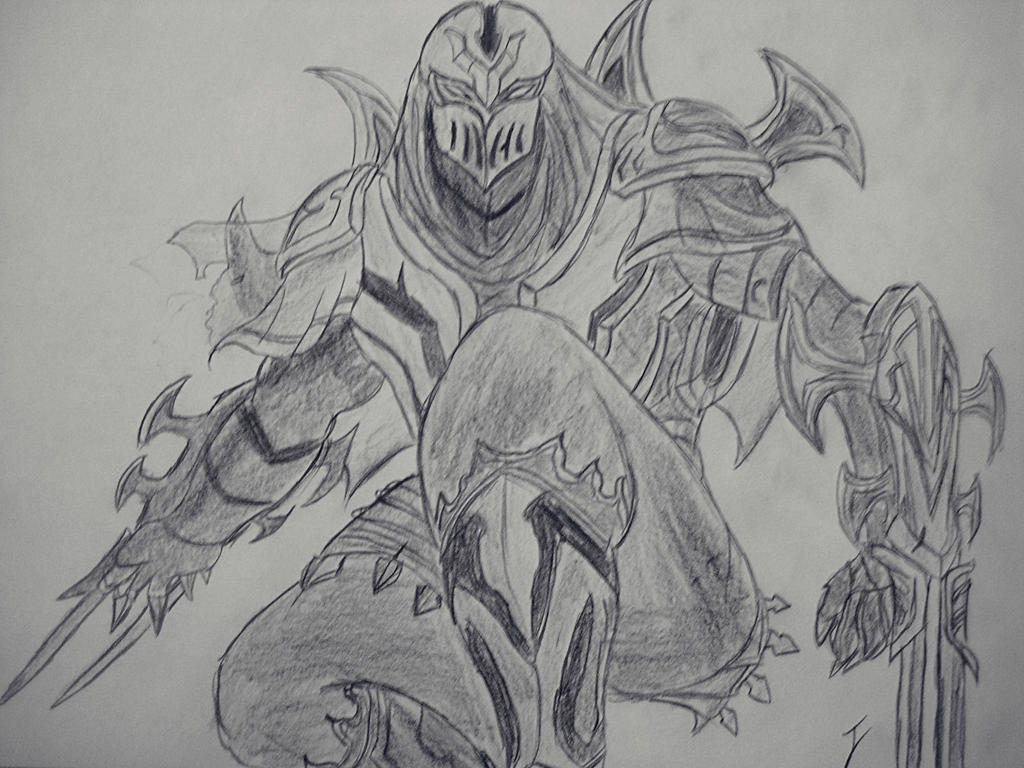 League of Legends Zed pencil drawing by kquader on DeviantArt