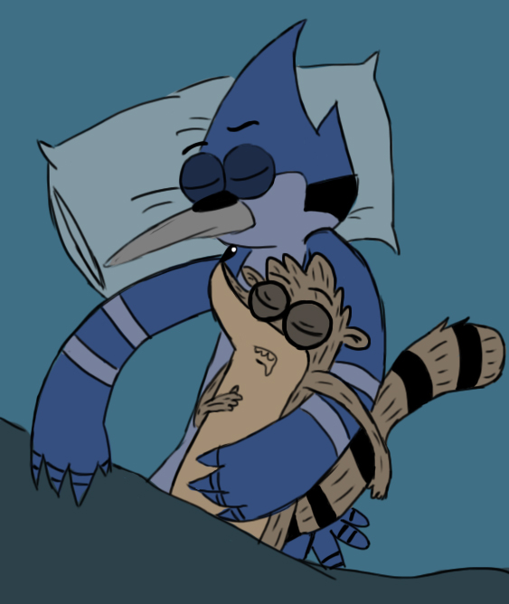 Mordecai And Rigby Bed Color By Girlinluvanime On Deviantart
