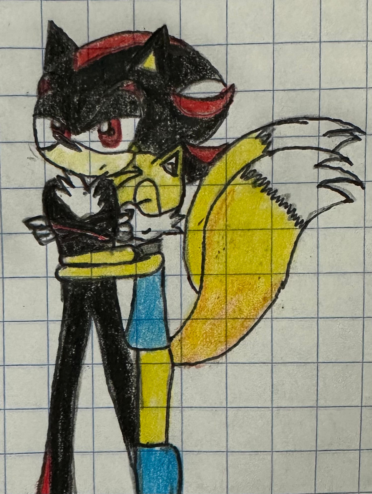 Shadowfriendly Deviantart Tails ART TRADE: Tails Huggle to Shadow by Kronosprincesss on DeviantArt