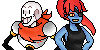 Requested duo Icon Papyrus and Undyne