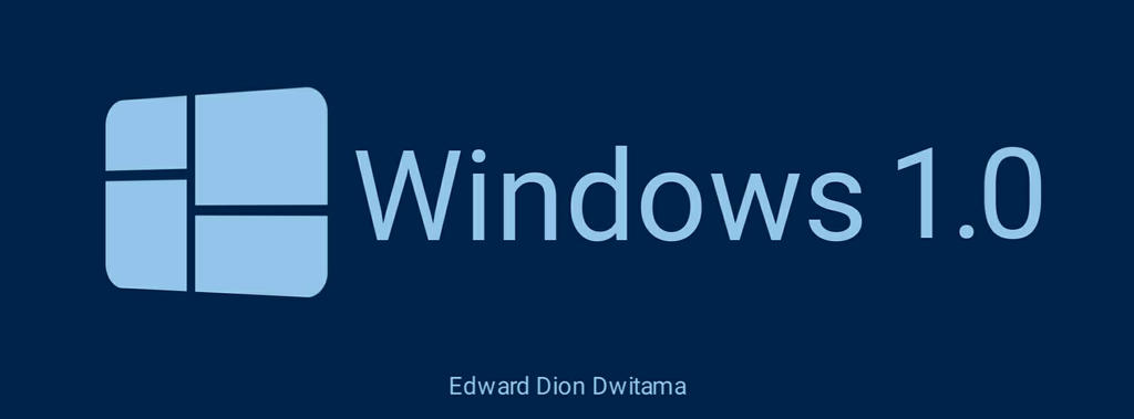 Windows 1 0 Logo Wallpaper by diondwitama24 on DeviantArt Windows 1 0 Logo Wallpaper by diondwitama24 on DeviantArt